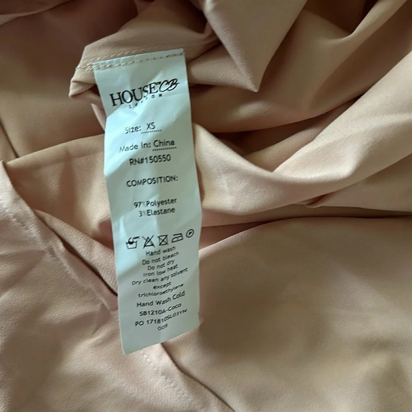 NWT House of CB Coco Drape Back Dress in Nude. Size XS. - Picture 7 of 7